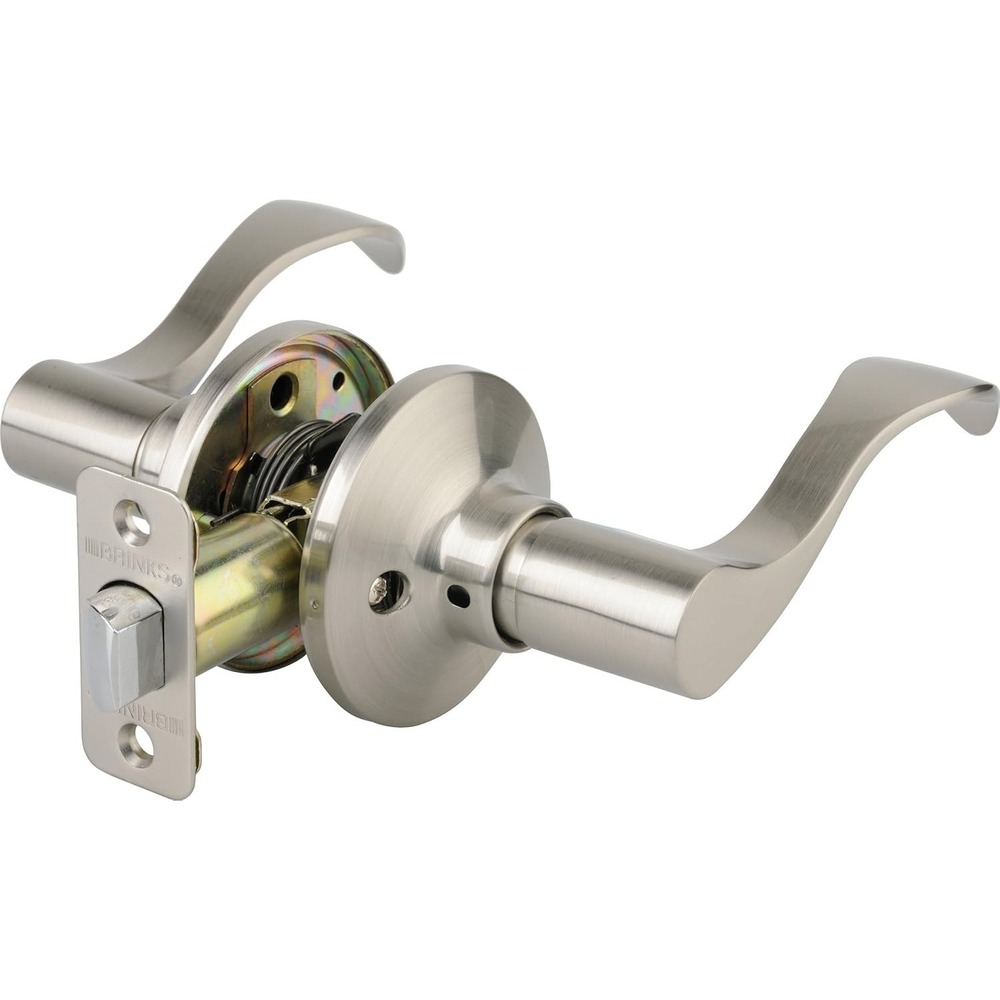 Brinks Wave Interior Door Handle Non-Locking Satin‎ Nickel Finish Universal Fit